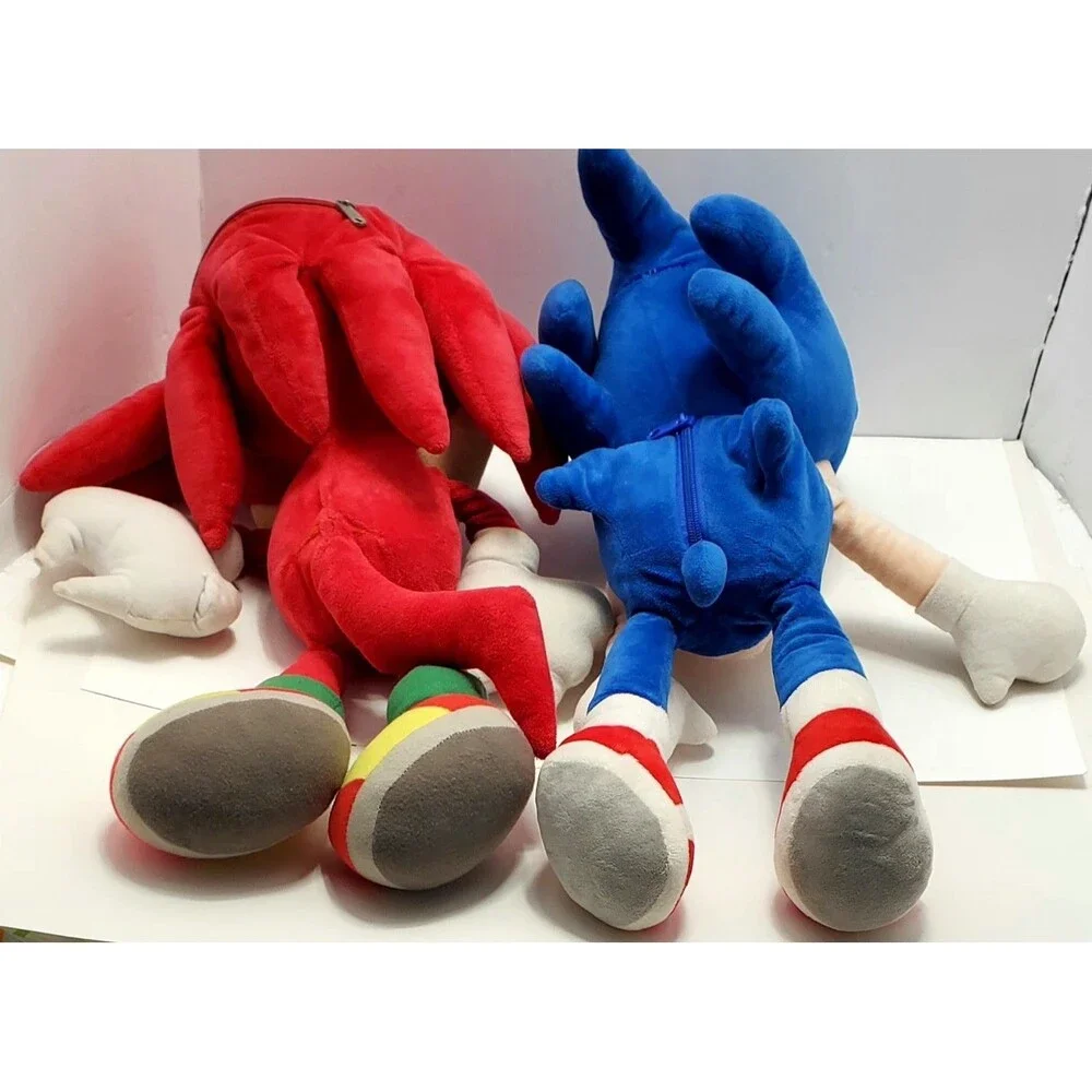 Knuckles Sonic Plush Backpack Lot 20 Inch Stuffed Figure Bags Damaged Straps